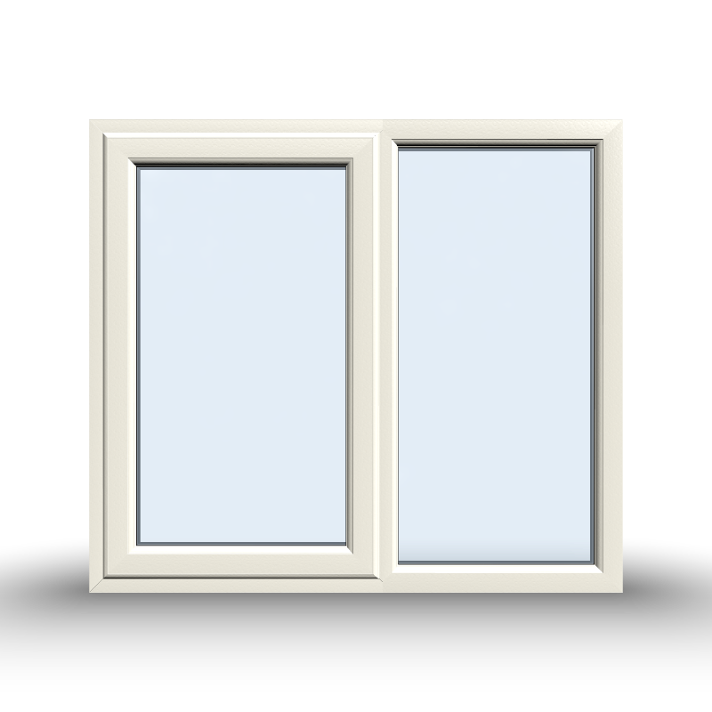 Casement Window - 1200x1065, Half Glass, Opening outwards, White/Anthracite, Double/Triple Glazing