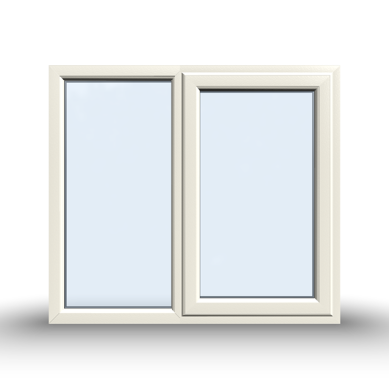 Casement Window - 1200x1065, Half Glass, Opening outwards, White/Anthracite, Double/Triple Glazing