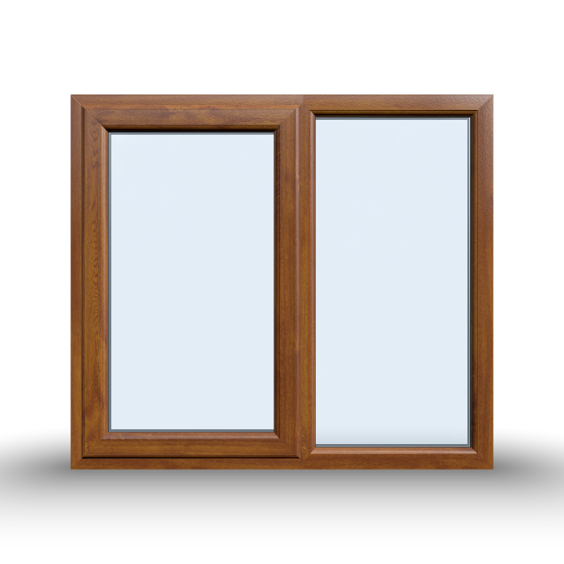 Casement Window - 1200x1065, Half Glass, Opening outwards, White/Anthracite, Double/Triple Glazing