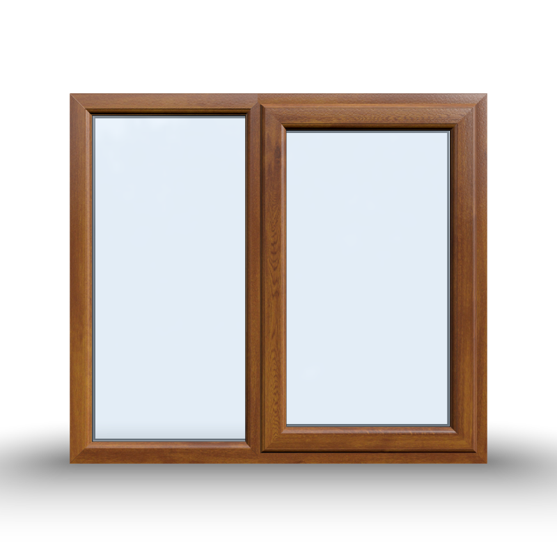 Casement Window - 1200x1065, Half Glass, Opening outwards, White/Anthracite, Double/Triple Glazing