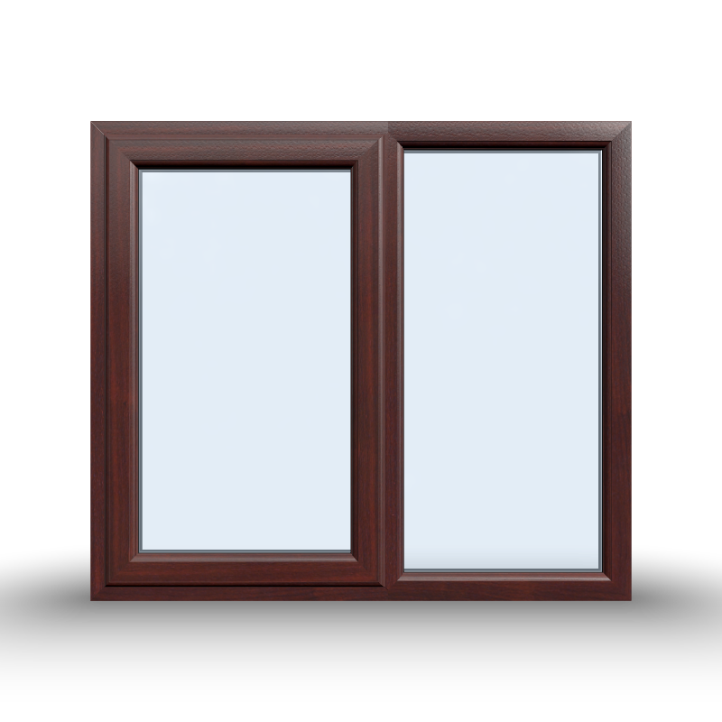 Casement Window - 1200x1065, Half Glass, Opening outwards, White/Anthracite, Double/Triple Glazing