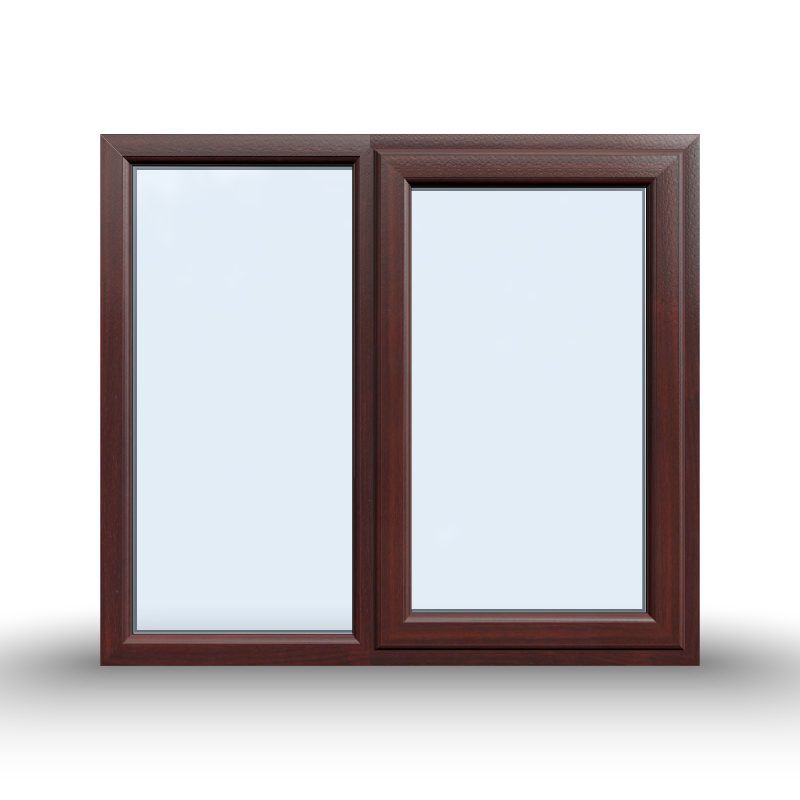 Casement Window - 1200x1065, Half Glass, Opening outwards, White/Anthracite, Double/Triple Glazing