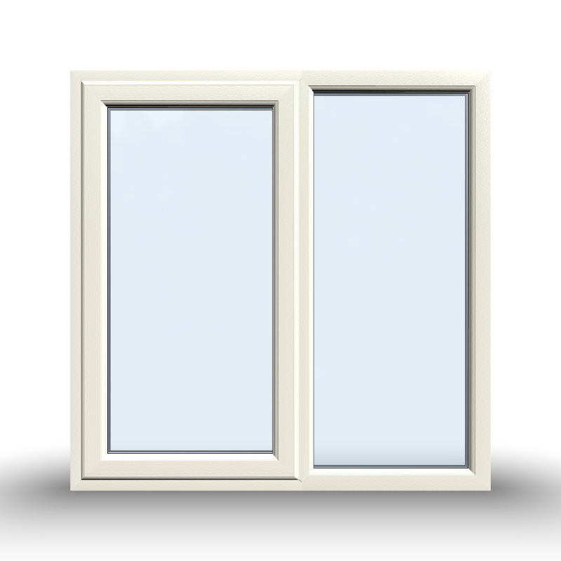 Casement Window - 1200x1200, Half Glass, Opening outwards, White/Anthracite, Double/Triple Glazing