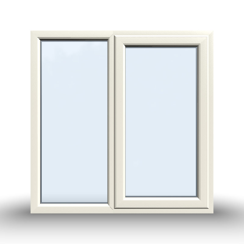 Casement Window - 1200x1200, Half Glass, Opening outwards, White/Anthracite, Double/Triple Glazing