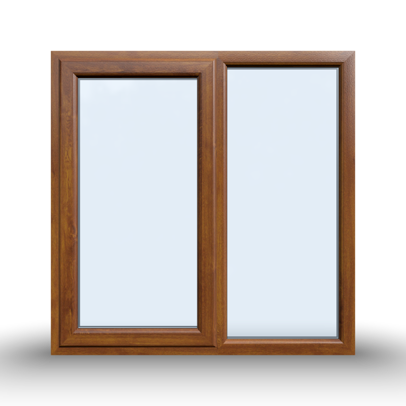 Casement Window - 1200x1200, Half Glass, Opening outwards, White/Anthracite, Double/Triple Glazing