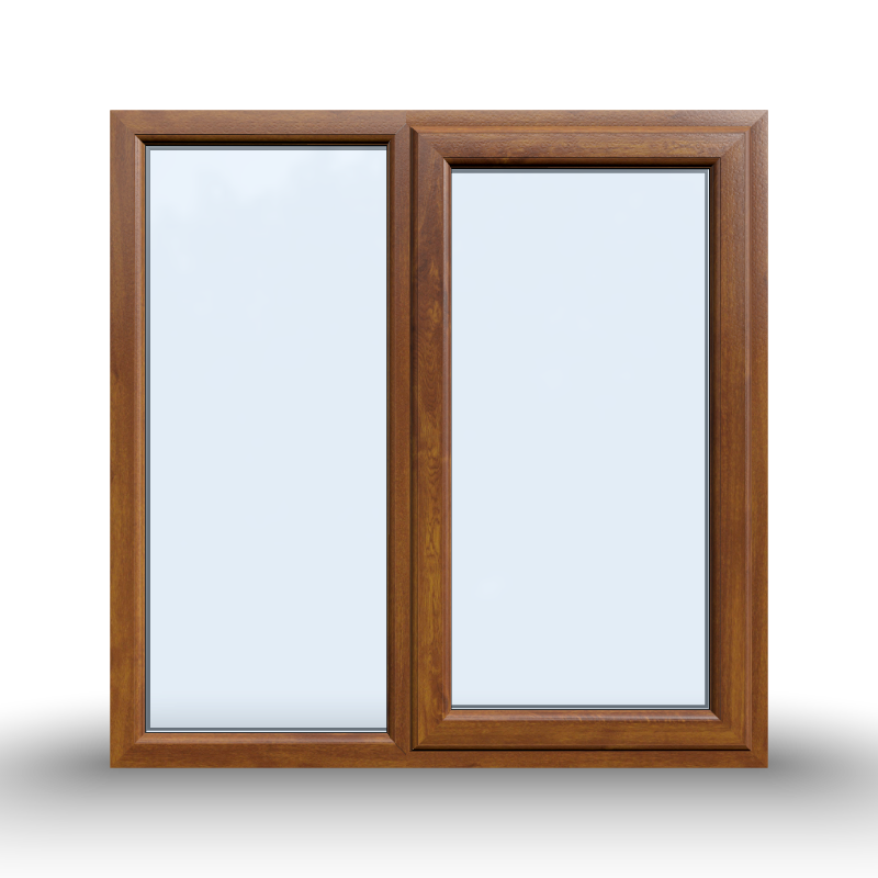 Casement Window - 1200x1200, Half Glass, Opening outwards, White/Anthracite, Double/Triple Glazing