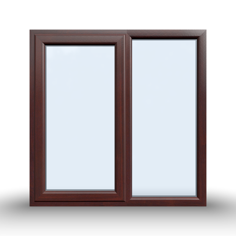 Casement Window - 1200x1200, Half Glass, Opening outwards, White/Anthracite, Double/Triple Glazing