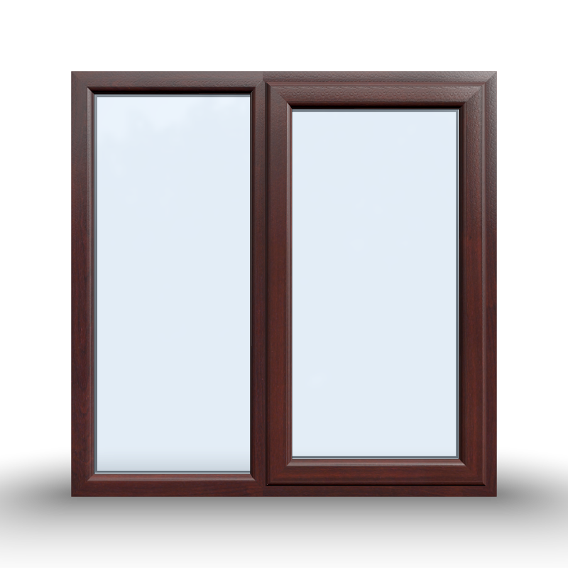 Casement Window - 1200x1200, Half Glass, Opening outwards, White/Anthracite, Double/Triple Glazing