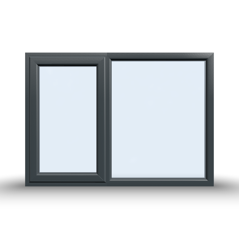 Casement Window - 1500x1065, Opening outwards, White/Anthracite, Double/Triple Glazing