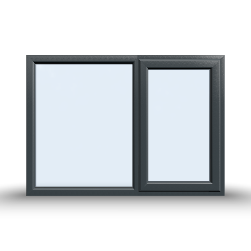 Casement Window - 1500x1065, Opening outwards, White/Anthracite, Double/Triple Glazing