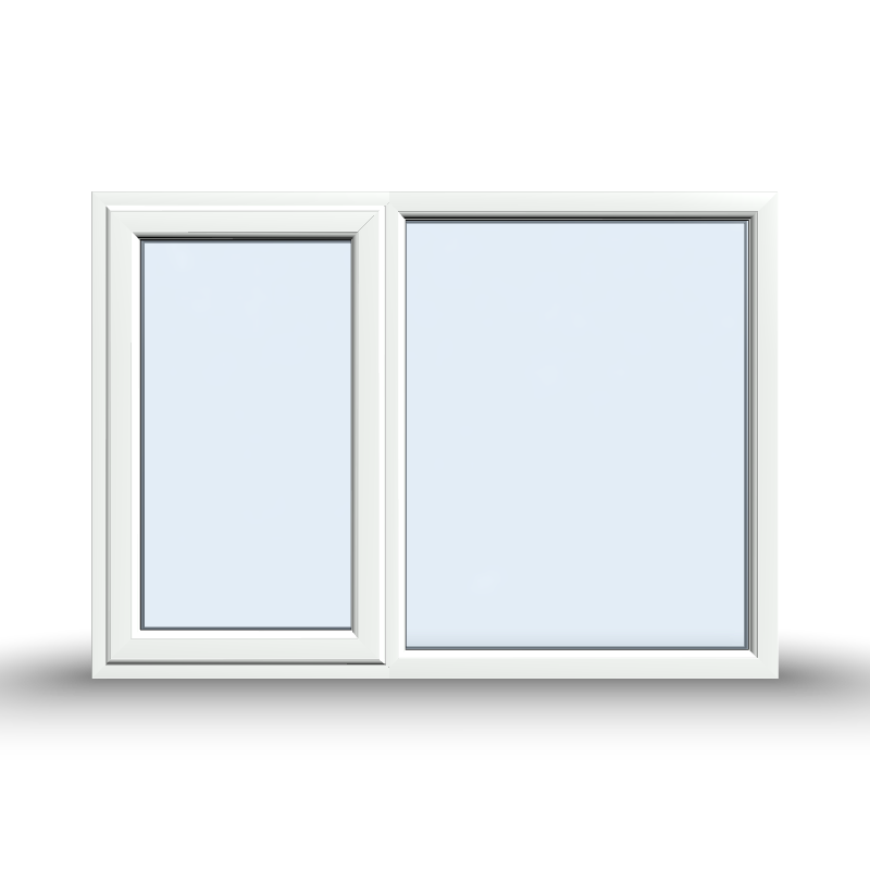 Casement Window - 1500x1065, Opening outwards, White/Anthracite, Double/Triple Glazing
