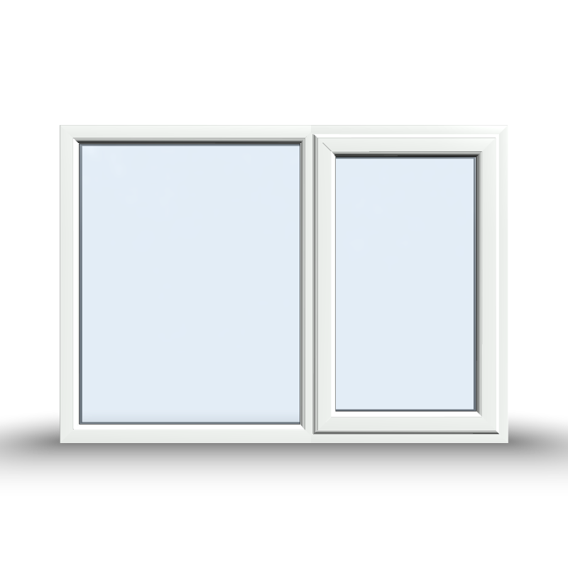 Casement Window - 1500x1065, Opening outwards, White/Anthracite, Double/Triple Glazing