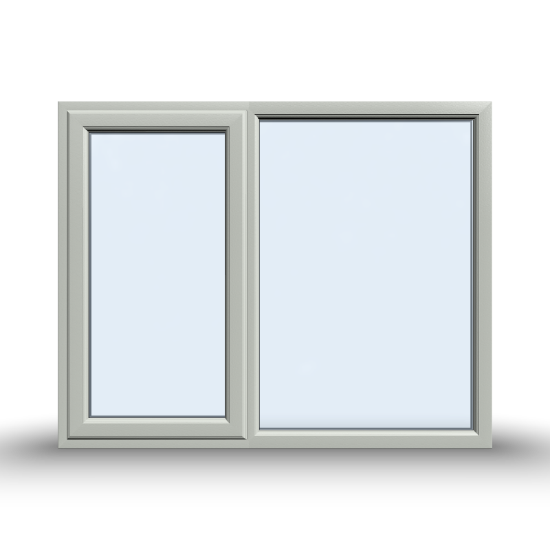 Casement Window - 1500x1200, Opening outwards, White/Anthracite, Double/Triple Glazing