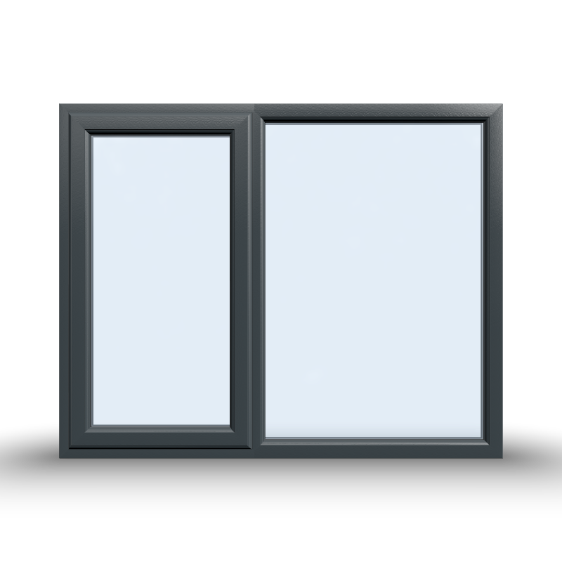 Casement Window - 1500x1200, Opening outwards, White/Anthracite, Double/Triple Glazing