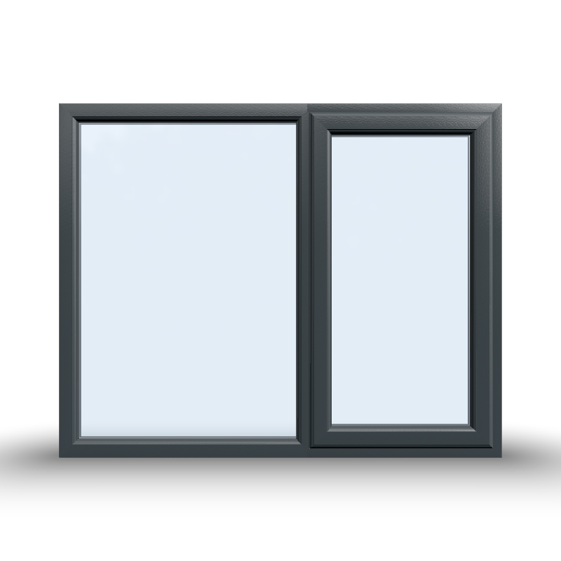 Casement Window - 1500x1200, Opening outwards, White/Anthracite, Double/Triple Glazing
