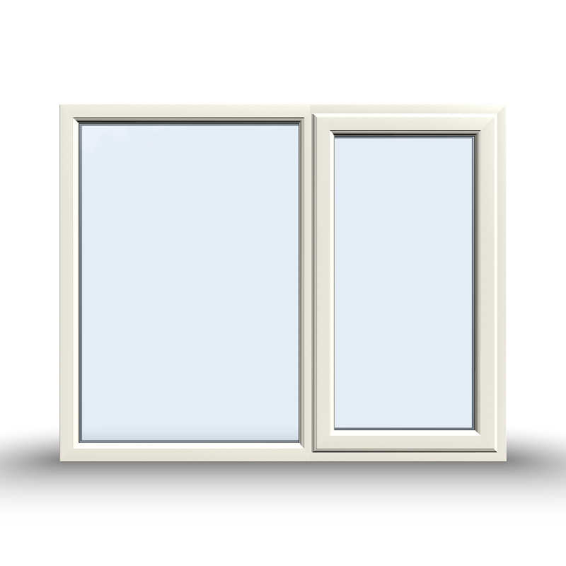 Casement Window - 1500x1200, Opening outwards, White/Anthracite, Double/Triple Glazing