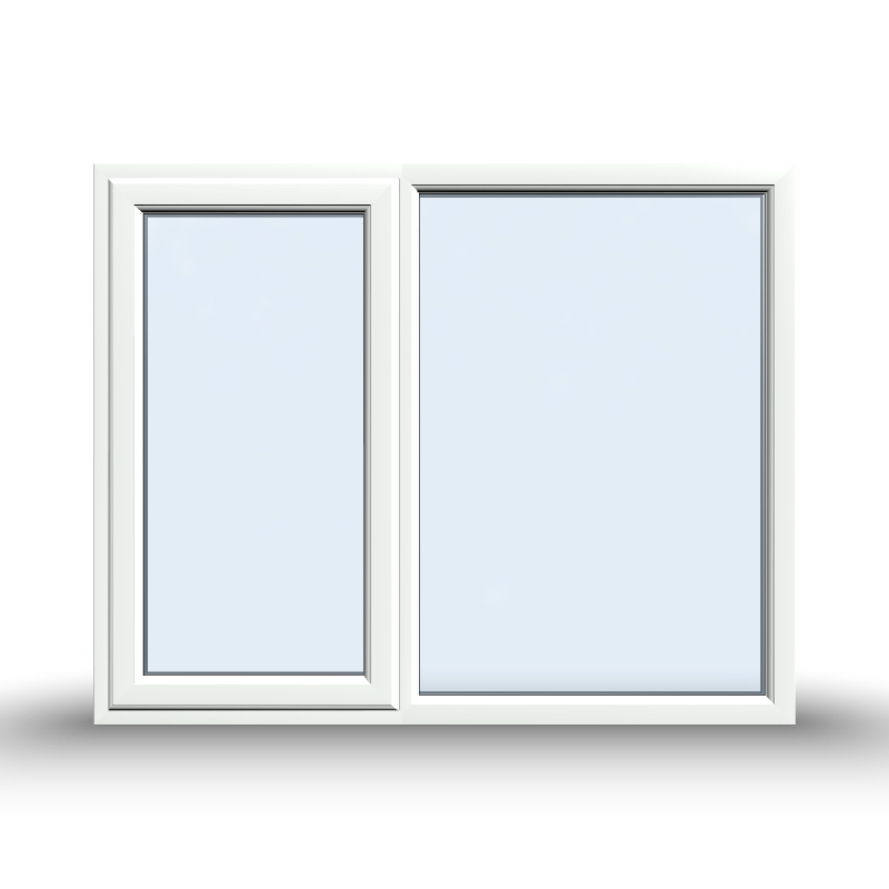 Casement Window - 1500x1200, Opening outwards, White/Anthracite, Double/Triple Glazing