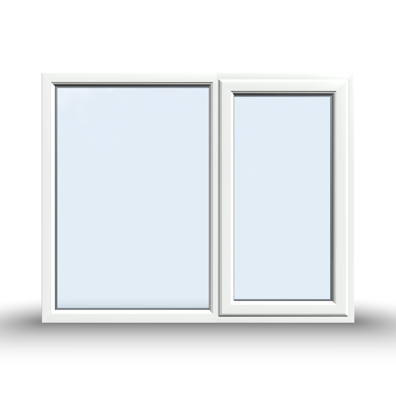 Casement Window - 1500x1200, Opening outwards, White/Anthracite, Double/Triple Glazing