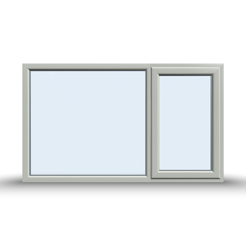Casement Window - 1800x1065, Opening outwards, White/Anthracite, Double/Triple Glazing