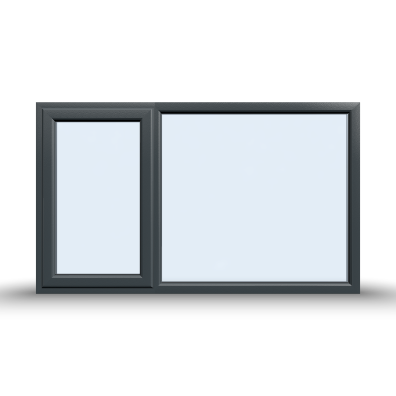 Casement Window - 1800x1065, Opening outwards, White/Anthracite, Double/Triple Glazing