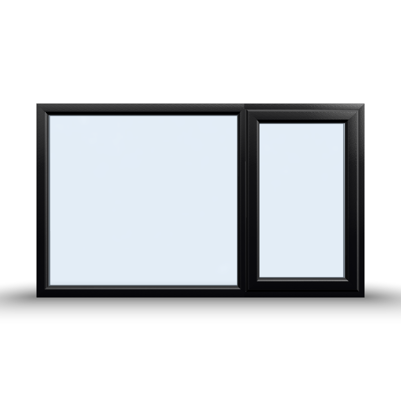 Casement Window - 1800x1065, Opening outwards, White/Anthracite, Double/Triple Glazing