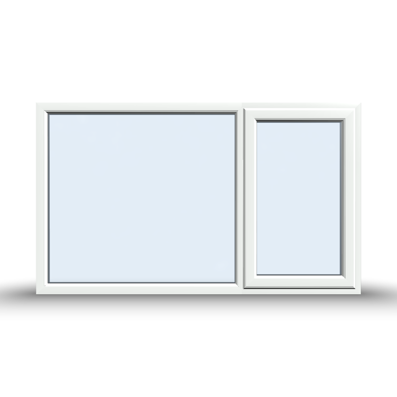 Casement Window - 1800x1065, Opening outwards, White/Anthracite, Double/Triple Glazing