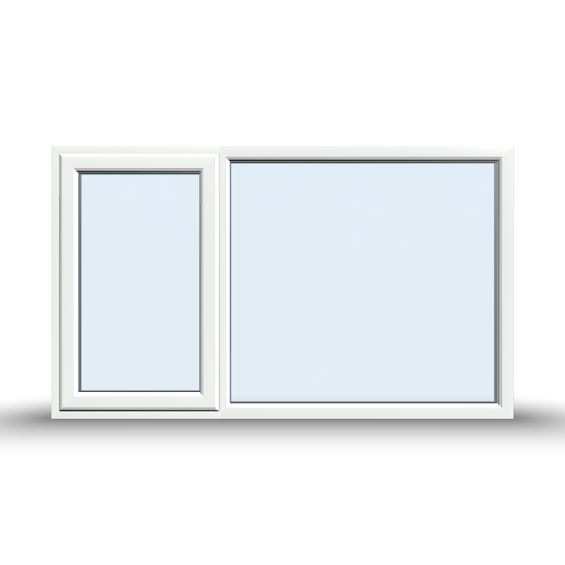 Casement Window - 1800x1065, Opening outwards, White/Anthracite, Double/Triple Glazing