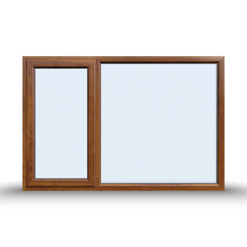 Casement Window - 1800x1200, Sash Right, Half Glass, Opening outwards, White/Anthracite, Double/Triple Glazing
