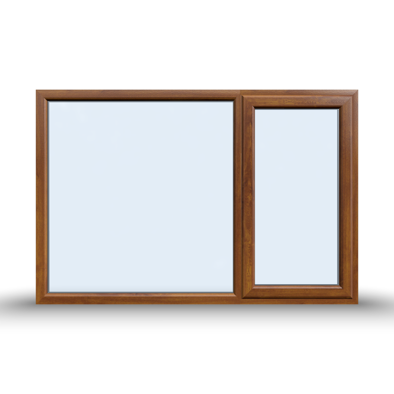 Casement Window - 1800x1200, Sash Right, Half Glass, Opening outwards, White/Anthracite, Double/Triple Glazing