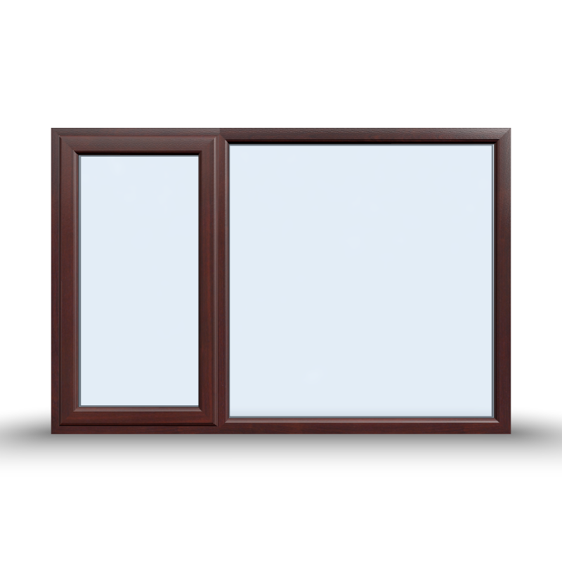Casement Window - 1800x1200, Sash Right, Half Glass, Opening outwards, White/Anthracite, Double/Triple Glazing
