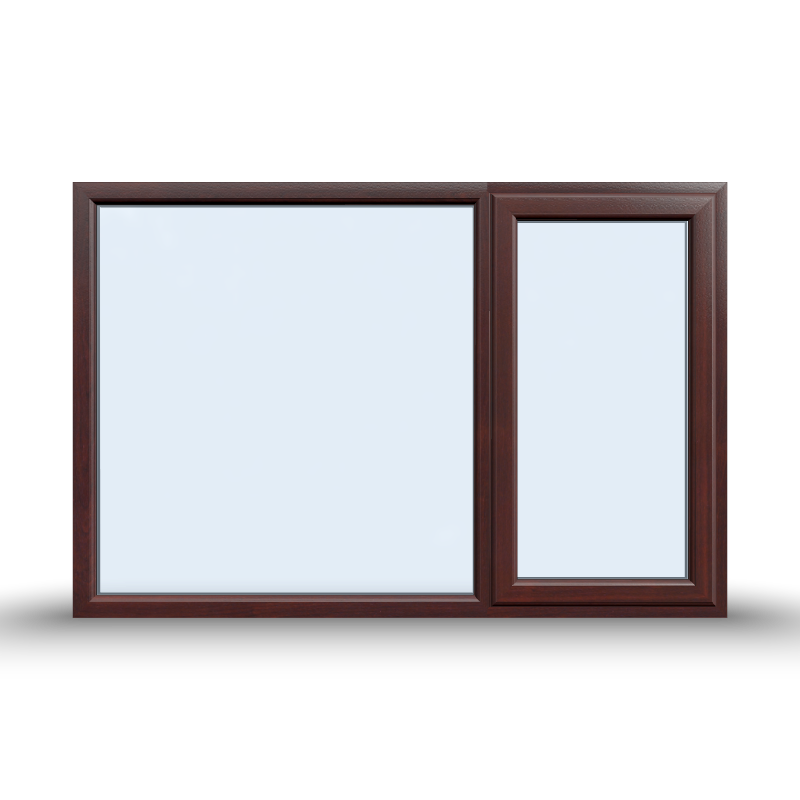Casement Window - 1800x1200, Sash Right, Half Glass, Opening outwards, White/Anthracite, Double/Triple Glazing