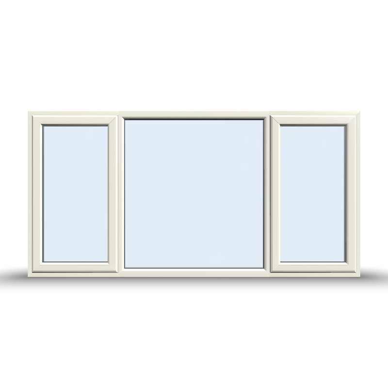 Side Opening Casement Window - 2400x1065, Opening outwards ( 2 Opening Sashes)
