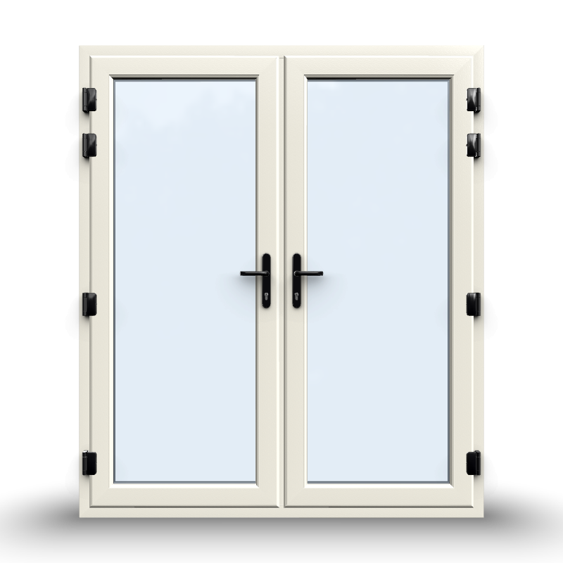 uPVC French Doors  - Opening Outward - 1790 x 2090 - White/Anthracite - Double/Triple Glazed