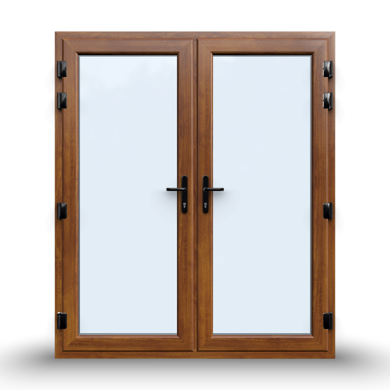 uPVC French Doors  - Opening Outward - 1790 x 2090 - White/Anthracite - Double/Triple Glazed