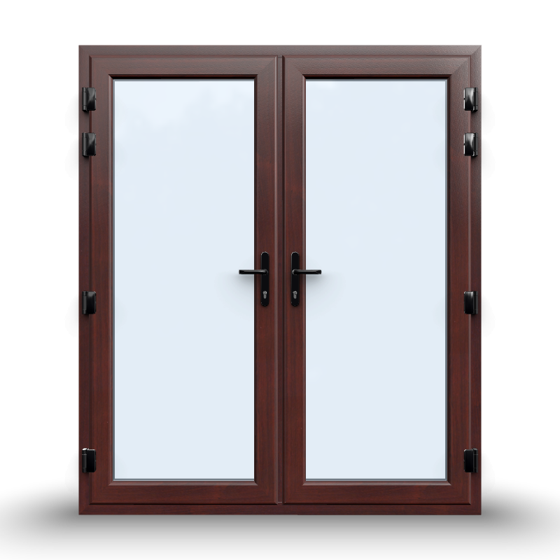 uPVC French Doors  - Opening Outward - 1790 x 2090 - White/Anthracite - Double/Triple Glazed