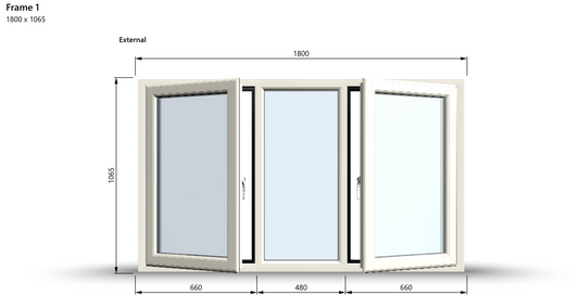 Side Opening Casement Window β 1800Γ1200 mm (2 Opening Sashes) πͺπͺ