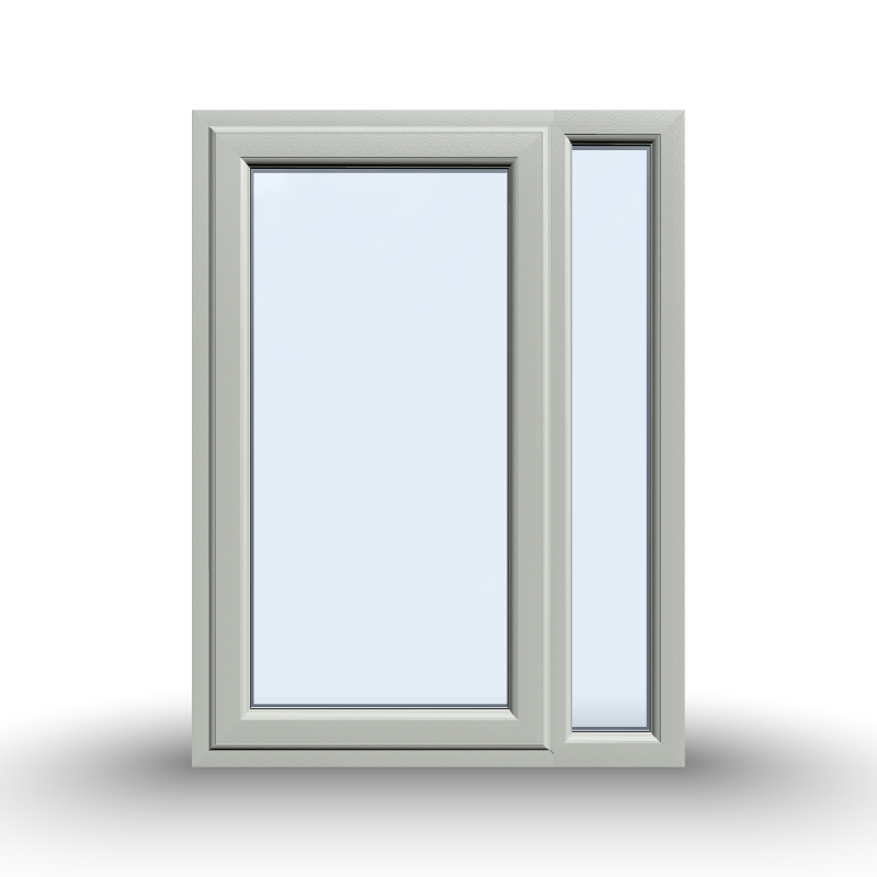 uPVC Casement Window - 900x1200, Half Glass, Opening Outwards, White/Anthracite, Double/Triple Glazing