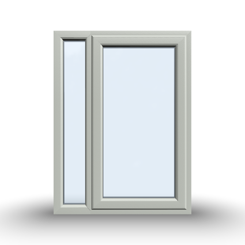 uPVC Casement Window - 900x1200, Half Glass, Opening Outwards, White/Anthracite, Double/Triple Glazing