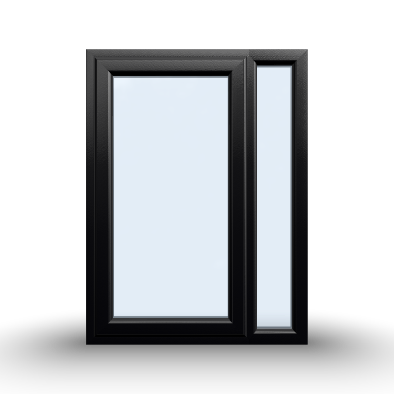 uPVC Casement Window - 900x1200, Half Glass, Opening Outwards, White/Anthracite, Double/Triple Glazing
