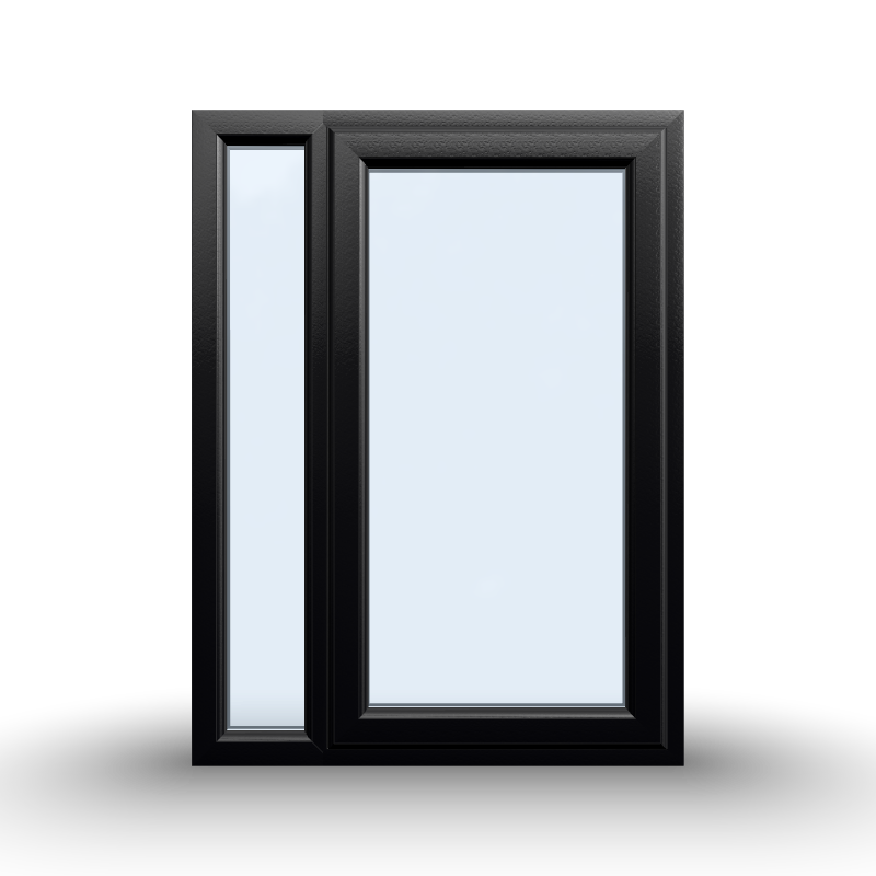 uPVC Casement Window - 900x1200, Half Glass, Opening Outwards, White/Anthracite, Double/Triple Glazing