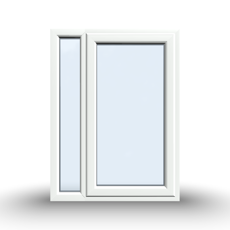 uPVC Casement Window - 900x1200, Half Glass, Opening Outwards, White/Anthracite, Double/Triple Glazing