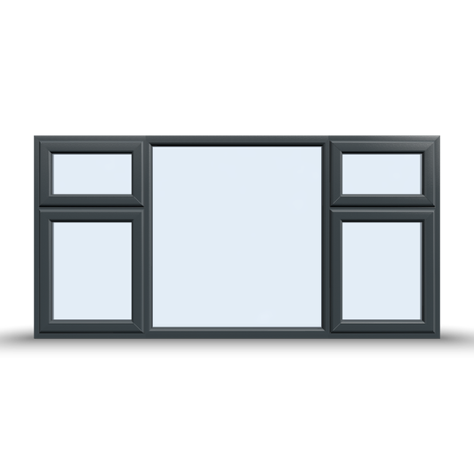 Side and Top Opening Casement Window - 2400x1200 Opening outwards ( 4 Opening Sashes)