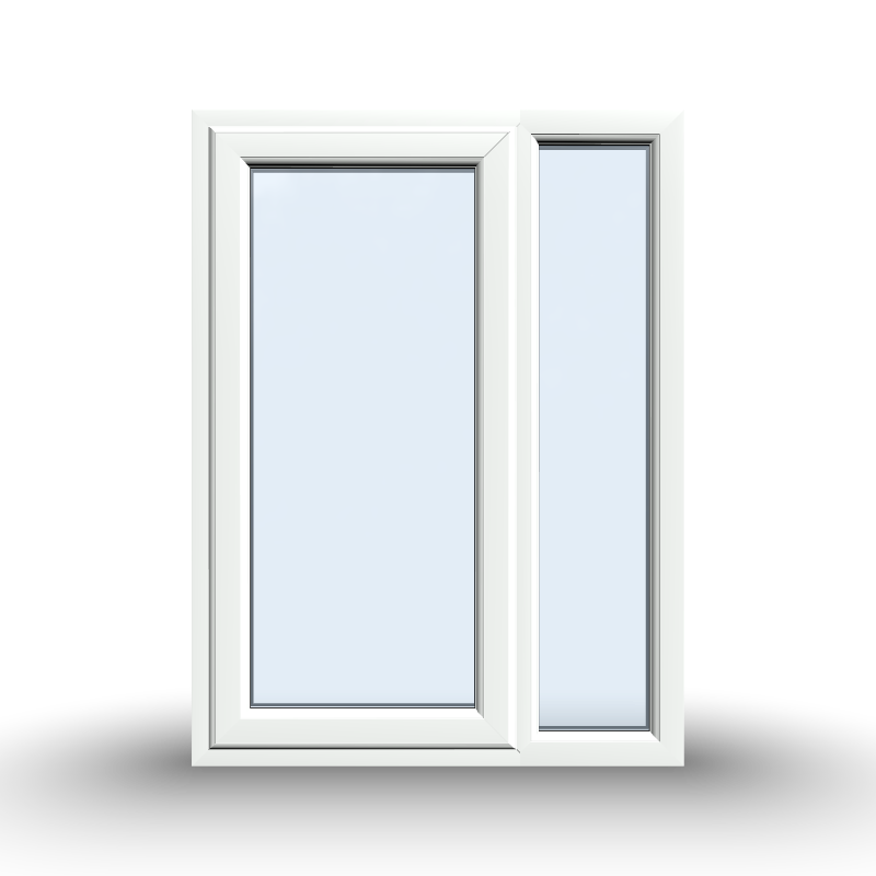 uPVC Casement Window - 900x1200, Half Glass, Opening Outwards, White/Anthracite, Double/Triple Glazing