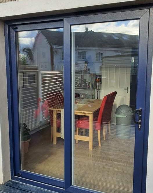 UPVC Sliding doors - 1790x2090  - White/Anthracite - Double Glazed