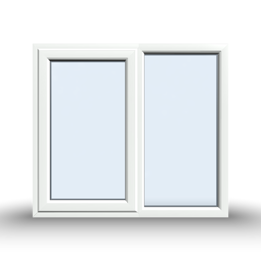 Casement Window - 1200x1065, Half Glass, Opening outwards, White/Anthracite, Double/Triple Glazing