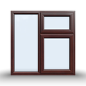 Top and Side Opening Casement Window – 1200×1200 mm (Side & Top Opening Sashes) 🪟🔄🔼