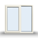 Side Opening Casement Window - 1200x1200, Half Glass, Opening outwards, White/Anthracite, Double/Triple Glazing
