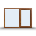 Side Opening Casement Window - 1500x1065, Opening outwards, White/Anthracite, Double/Triple Glazing