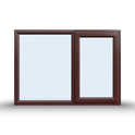 Side Opening Casement Window - 1500x1065, Opening outwards, White/Anthracite, Double/Triple Glazing