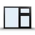 Top and Side Opening Casement Window – 1500×1200 mm (Side & Top Opening Sashes) 🪟🔄🔼